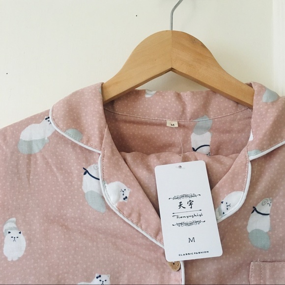 Adorable Korean cat print pajamas - Picture 3 of 3